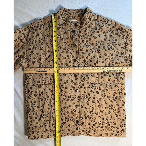 Saltwater Luxe Quilted Leopard Print Jacket Size MEDIUM Brown - Picture 13 of 14